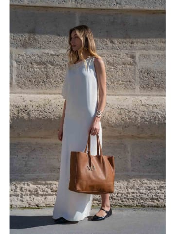 maison héritage PARIS Leren shopper "Diccia" camel - (B)40 x (H)30 x (D)11 cm