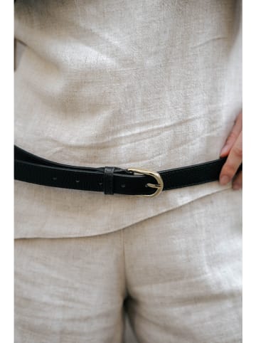 maison héritage PARIS Leder-Gürtel "Avanti" in Schwarz