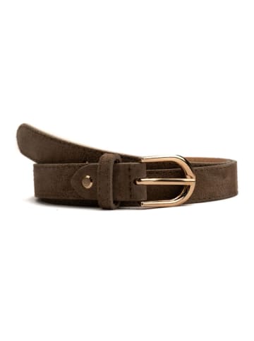 maison héritage PARIS Leder-Gürtel "Avanti" in Taupe