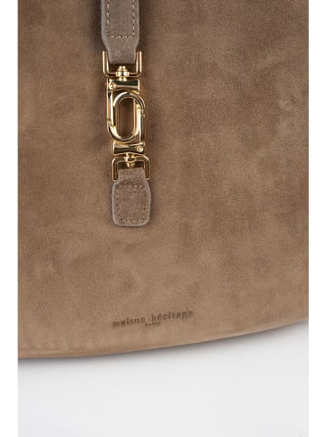 maison héritage PARIS Leren shopper "Artic" taupe - (B)41 x (H)28 x (D)11 cm
