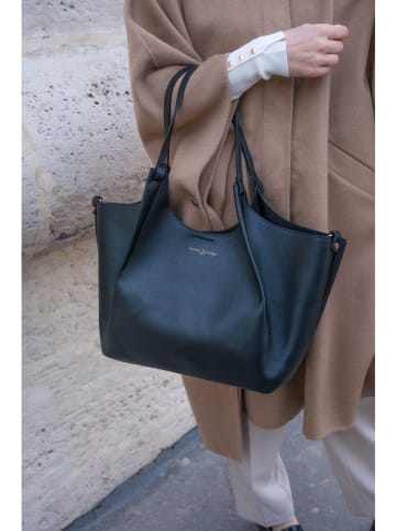 maison héritage PARIS Leder-Shopper "Ceto" in Schwarz - (B)48 x (H)30 x (T)10 cm