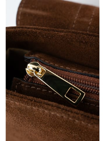 maison héritage PARIS Leder-Umhängetasche in Braun - (B)25 x (H)19 x (T)9 cm