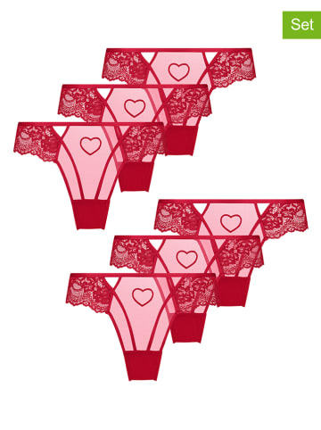Hunkemöller 6-delige set: slips rood