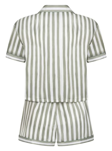 Hunkemöller Piżama w kolorze oliwkowo-kremowym