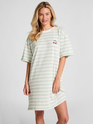 Hunkemöller Nachthemd in Türkis/ Weiß