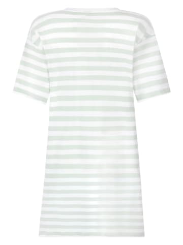 Hunkemöller Nachthemd in Türkis/ Weiß