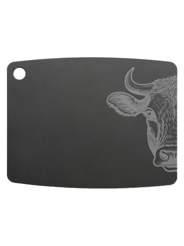 Jade Schneidebrett "Gourmet Kitchen - Kuh" in Schwarz - (L)29,8 x (B)21,5 x (H)0,6 cm