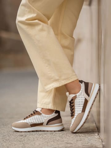 Bellucci Sneakers in Braun/ Creme