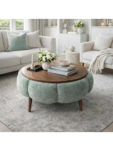 Scandinavia Concept Salontafel ''Papatya'' groen/bruin - (H)44 x Ø 60 cm