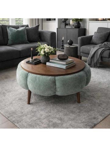 Scandinavia Concept Salontafel ''Papatya'' groen/bruin - (H)44 x Ø 60 cm