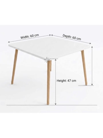 Scandinavia Concept Salontafel ''Peka-249'' wit - (B)60 x (H)47 x (D)60 cm