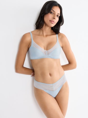 Triumph Biustonosz push-up "Breathe & Lift Smart" w kolorze błękitnym