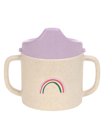Lässig Trinklernbecher "Happy Rascals Heart" in Beige/ Lila - (B)7 x (H)10 x (T)11,5 cm