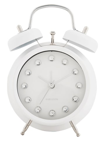 Karlsson Wekker ''Glam'' wit - (B)11,8 x (H)17 x (D)5,5 cm