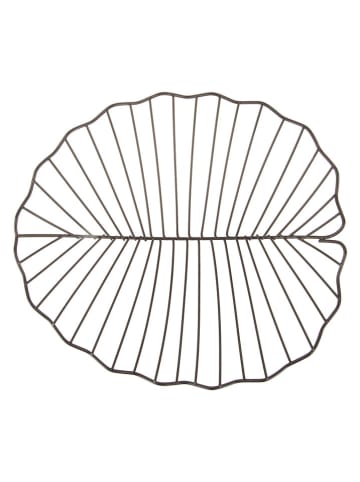 Present Time Fruitschaal ''Leaf'' zwart - (B)36 x (H)7 x (D)28 cm