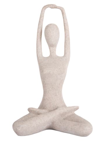 Present Time Dekofigur ''Stretched Lotus'' in Beige - (B)14,5 x (H)23,5 x (T)12 cm