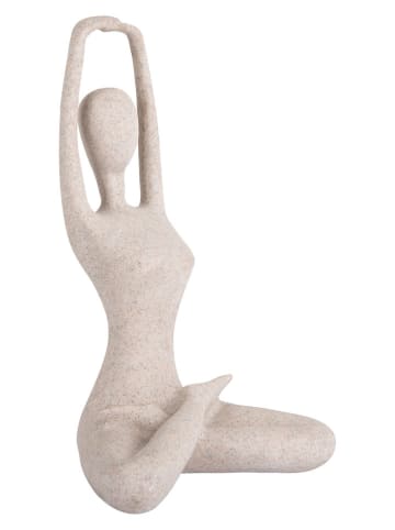 Present Time Dekofigur ''Stretched Lotus'' in Beige - (B)14,5 x (H)23,5 x (T)12 cm