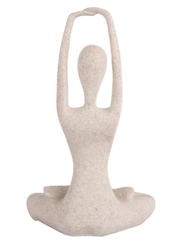 Present Time Dekofigur ''Stretched Lotus'' in Beige - (B)14,5 x (H)23,5 x (T)12 cm