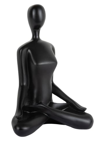 Present Time Figurka dekoracyjna "Open Lotus" w kolorze czarnym - 15 x 21 x 11 cm
