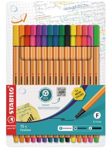 STABILO Fineliners ''STABILO point 88'' - 15 stuks