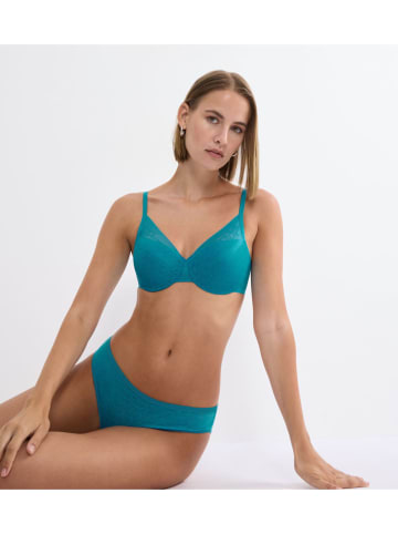 Triumph Biustonosz "Signature Sheer" w kolorze turkusowym