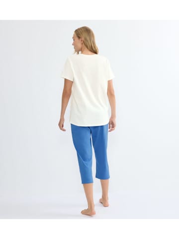 Triumph Pyjama in Creme/ Blau