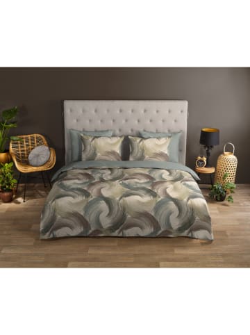 Good Morning Renforcé beddengoedset "Gaston" grijs/beige/bruin