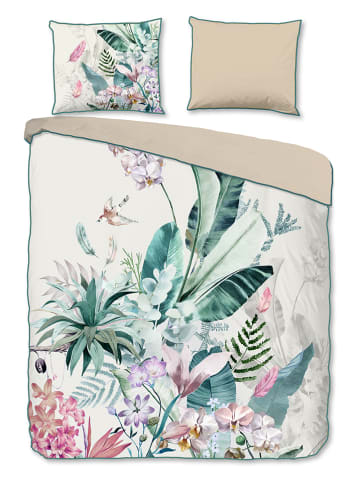 Good Morning Renforcé beddengoedset "Nova" crème/beige/turquoise