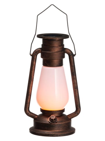 Tarmo Lampion LED w kolorze brązowym - 17 x 31 x 14 cm