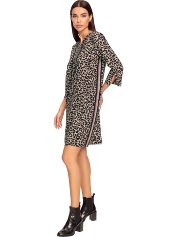 Heine Jurk beige/zwart