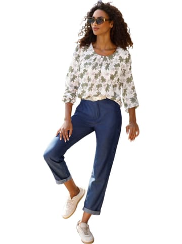 Heine Bluse in Beige/ Grün