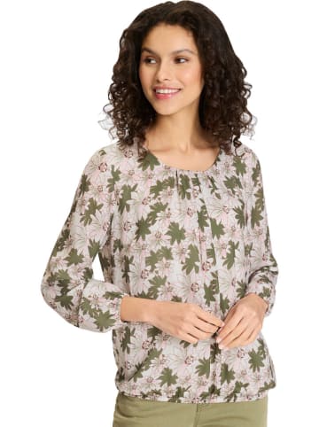 Heine Bluse in Beige/ Grün