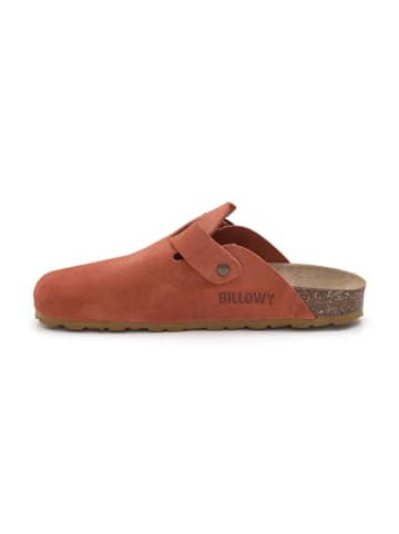 billowy Leren clogs oranje