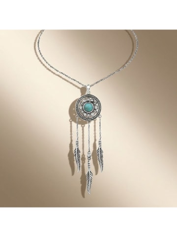 Nomad Verzilverde ketting met hanger - (L)40 cm