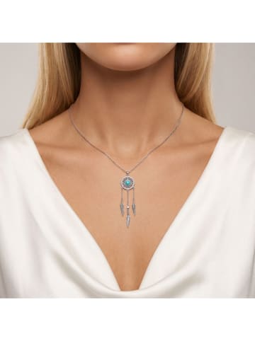 Nomad Verzilverde ketting met hanger - (L)40 cm