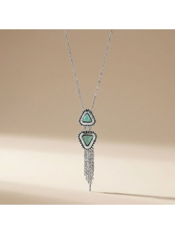 Nomad Verzilverde ketting met hanger - (L)40 cm