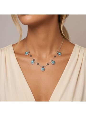 Nomad Verzilverde ketting met sierelementen - (L)40 cm