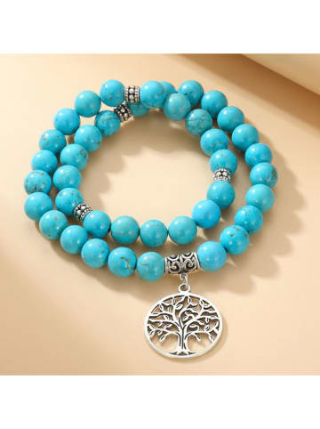 Nomad Versilb. Armband mit Ziersteinen