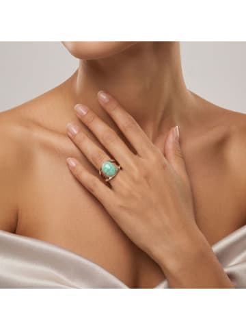 Nomad Verzilverde ring met edelstenen