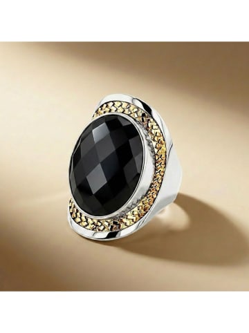Nomad Verzilverde ring met edelsteen