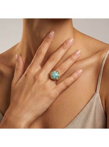 Nomad Vergulde ring met edelsteen