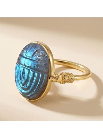 Nomad Vergold. Ring mit Edelstein