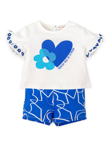 Agatha Ruiz de la Prada 2-częściowy zestaw w kolorze biało-niebieskim