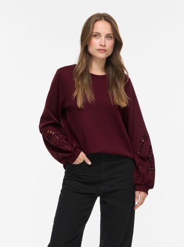 Vila Sweatshirt "Sandy" in Bordeaux
