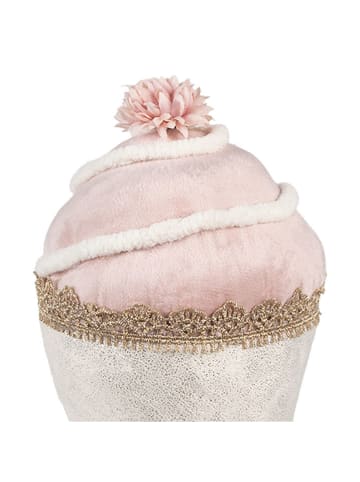 Clayre & Eef 2er-Set: Dekoobjekte "Cupcake" in Rosa/ Weiß - (H)16 x Ø 11 cm