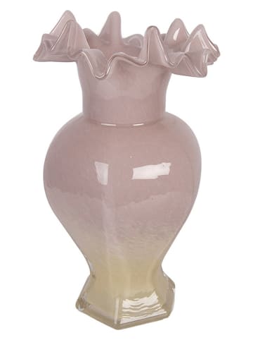 Clayre & Eef Vase in Rosa/ Beige - (H)25 x Ø 14 cm