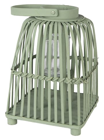 Clayre & Eef Lantaarn groen - (B)21 x (H)30 x (D)21 cm