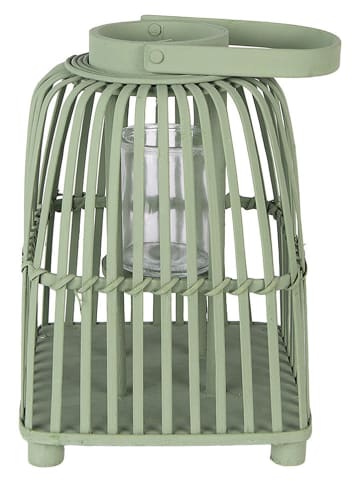Clayre & Eef Lantaarn groen - (B)21 x (H)30 x (D)21 cm