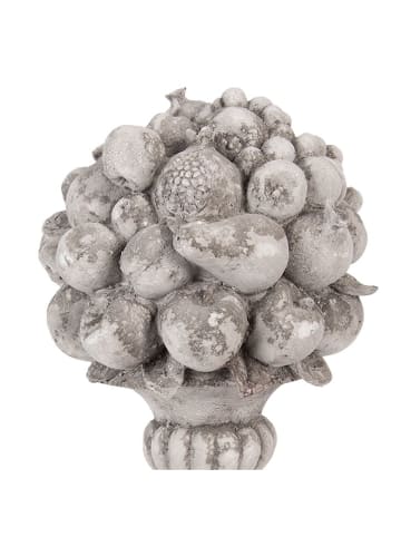 Clayre & Eef Decoratief object "Fruitschaal" lichtgrijs - (B)21 x (H)32 x (D)20 cm