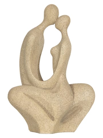 Clayre & Eef Dekoracja "Seated Couple" w kolorze beżowym - 16 x 25 x 8 cm